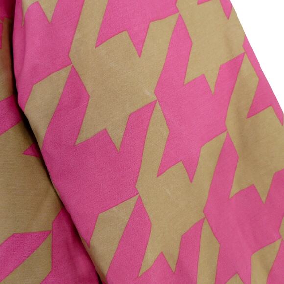 Isaac Mizrahi Pink Plaid Houndstooth Trenchcoat Jacket Coat Large Barbiecore - Picture 10 of 12